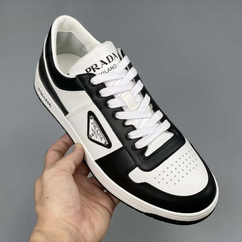 Prada Downtown Leather Sneakers - EUR FASHION