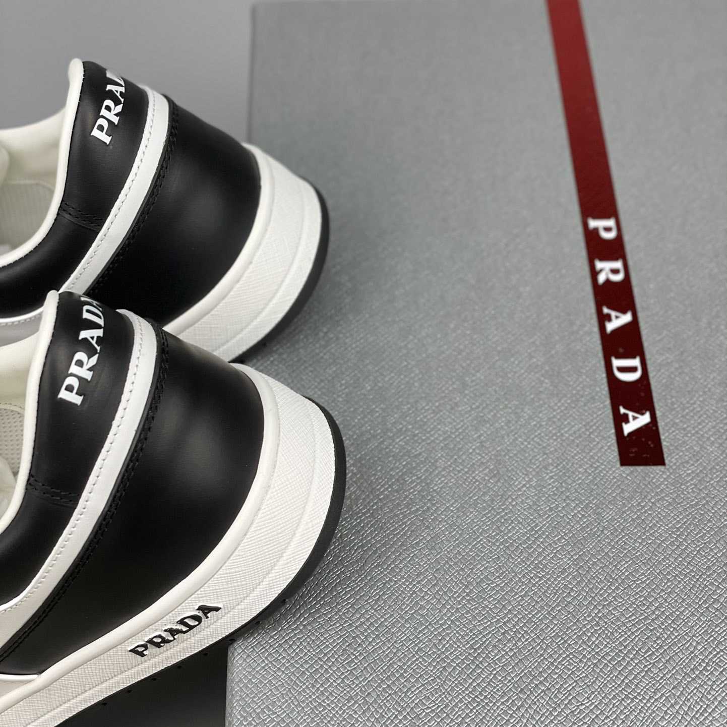 Prada Downtown Leather Sneakers - EUR FASHION