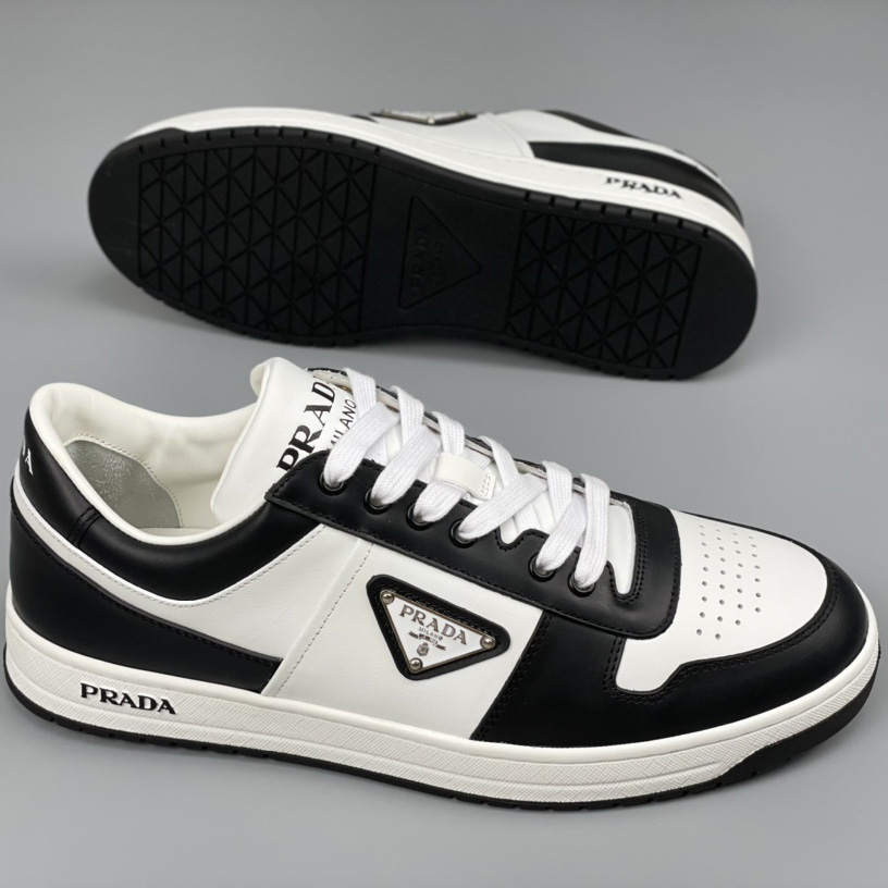 Prada Downtown Leather Sneakers - EUR FASHION