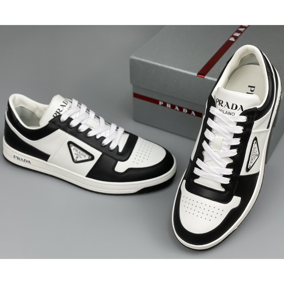 Prada Downtown Leather Sneakers - EUR FASHION