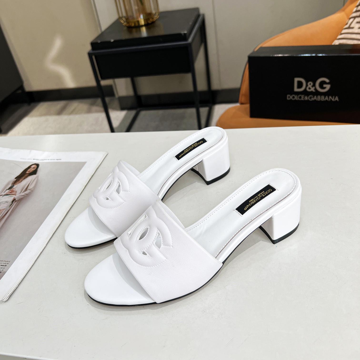 Dolce & Gabbana Calfskin Mules With DG Millennials Logo - EUR FASHION