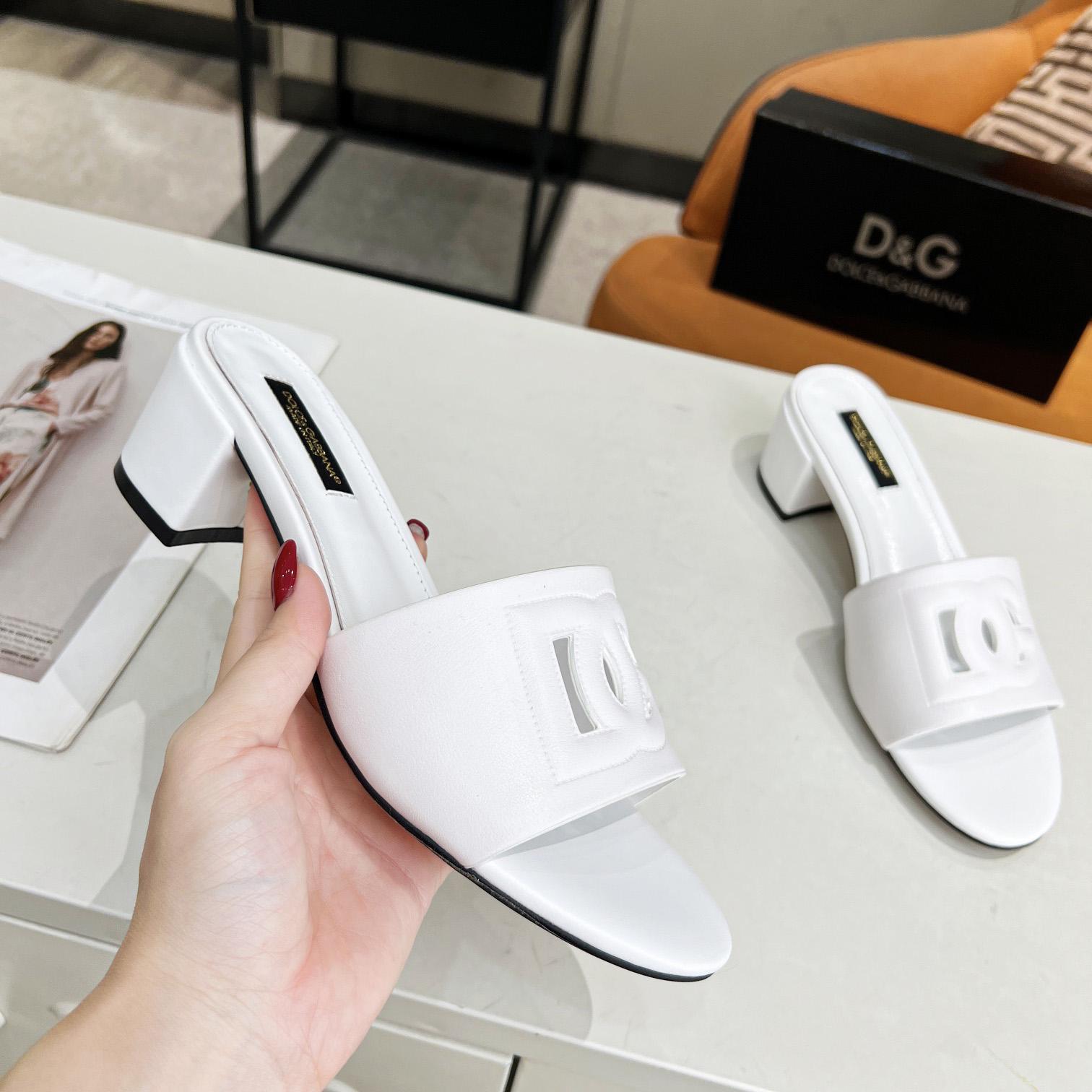 Dolce & Gabbana Calfskin Mules With DG Millennials Logo - EUR FASHION