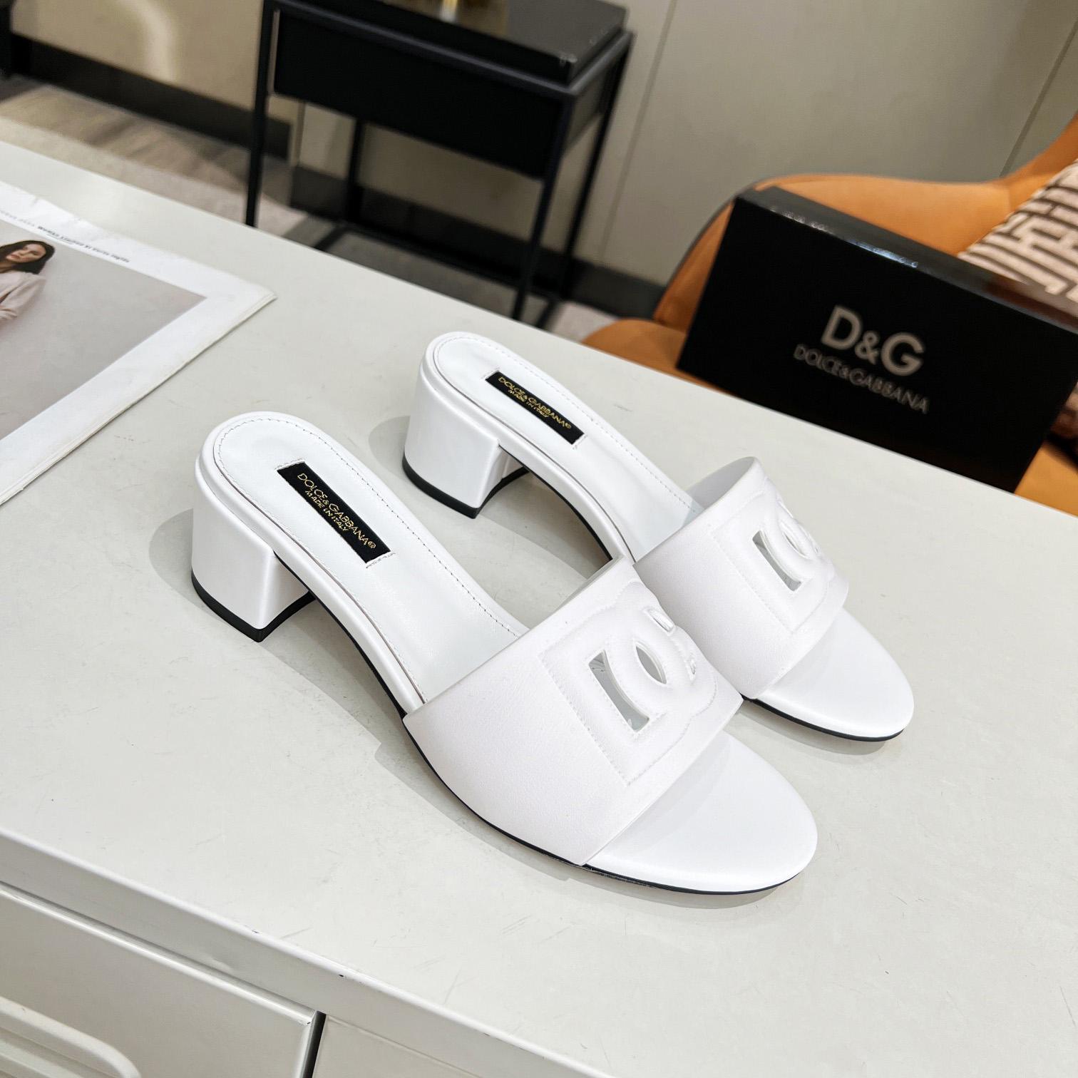 Dolce & Gabbana Calfskin Mules With DG Millennials Logo - EUR FASHION