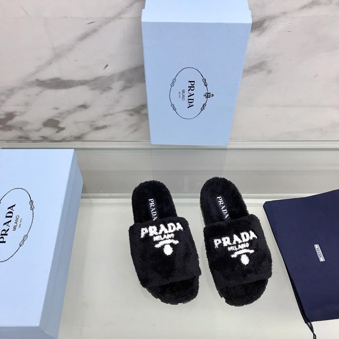 Prada Terry Cloth Slides - EUR FASHION