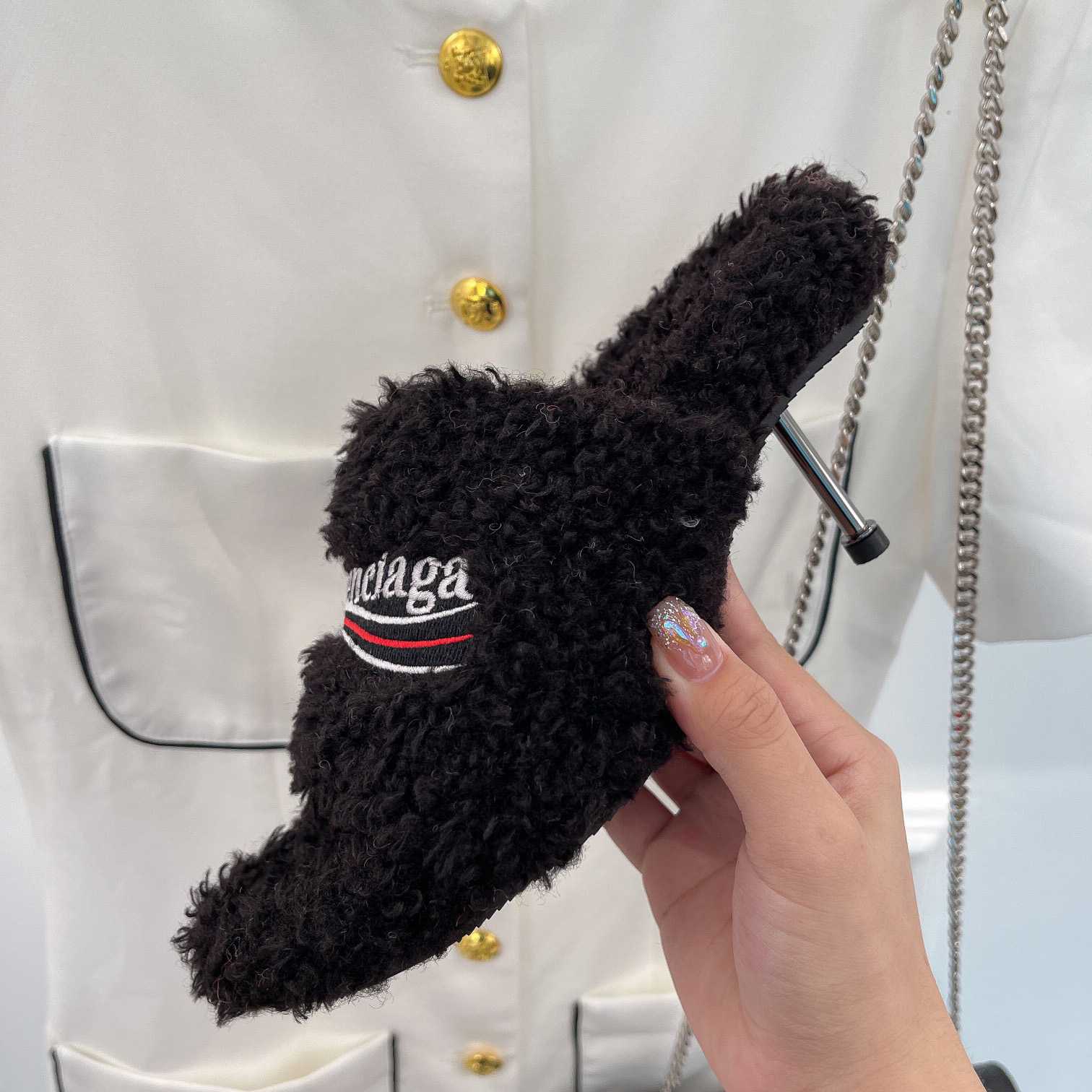 Balenciaga Furry Sandals - EUR FASHION