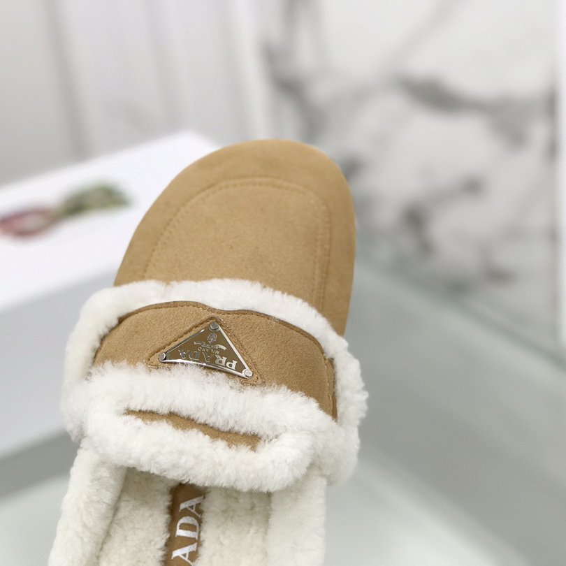 Prada Shearling Slippers - EUR FASHION