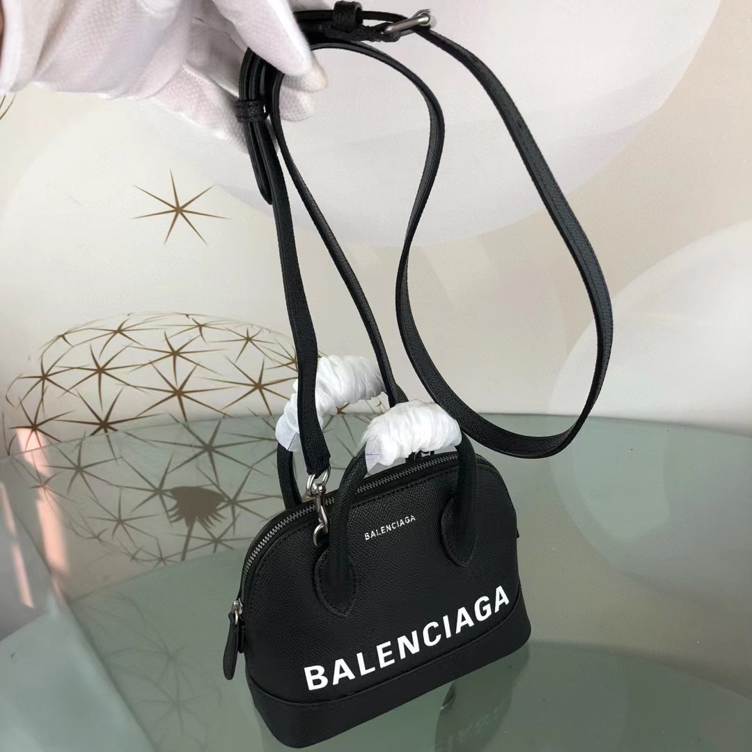 Balenciaga Women's Ville Small Handbag In Black/White (19-21-8cm) - EUR FASHION