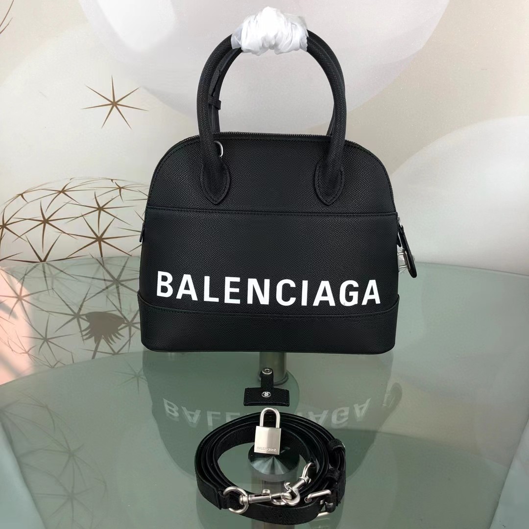 Balenciaga Women's Ville Small Handbag In Black/White (19-21-8cm) - EUR FASHION