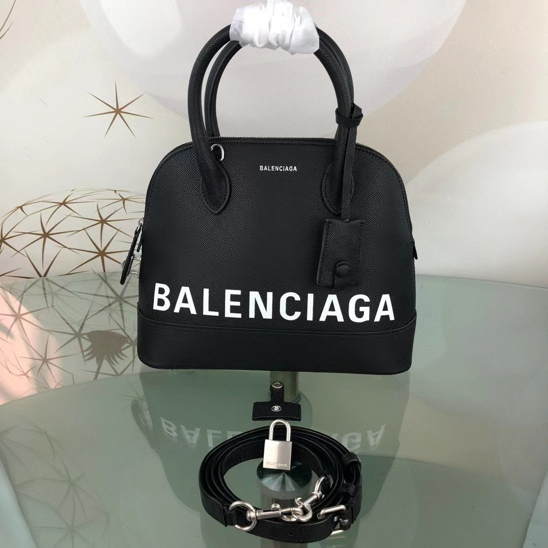 Balenciaga Women's Ville Small Handbag In Black/White (19-21-8cm) - EUR FASHION