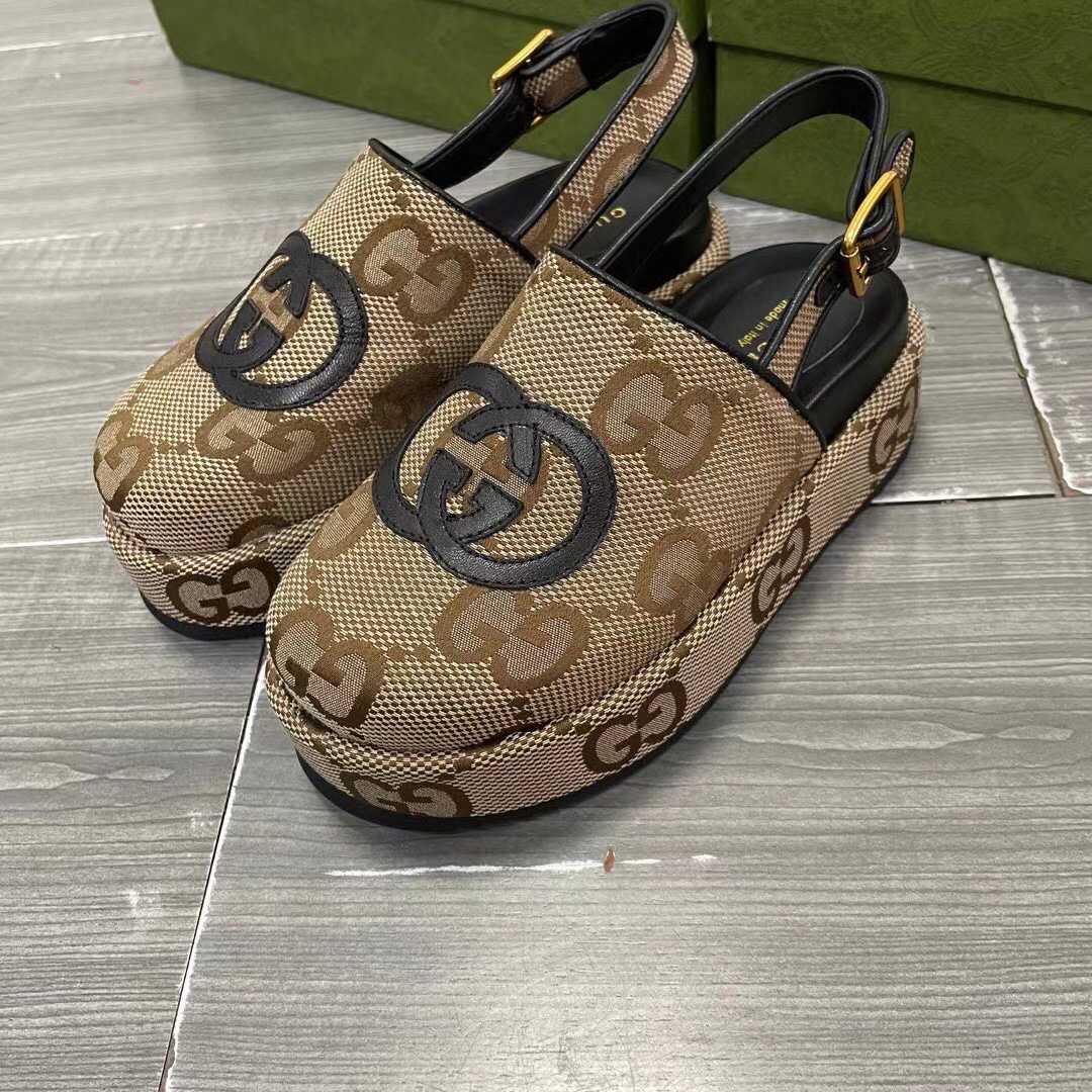 Gucci Maxi GG Canvas Platform Clogs - EUR FASHION