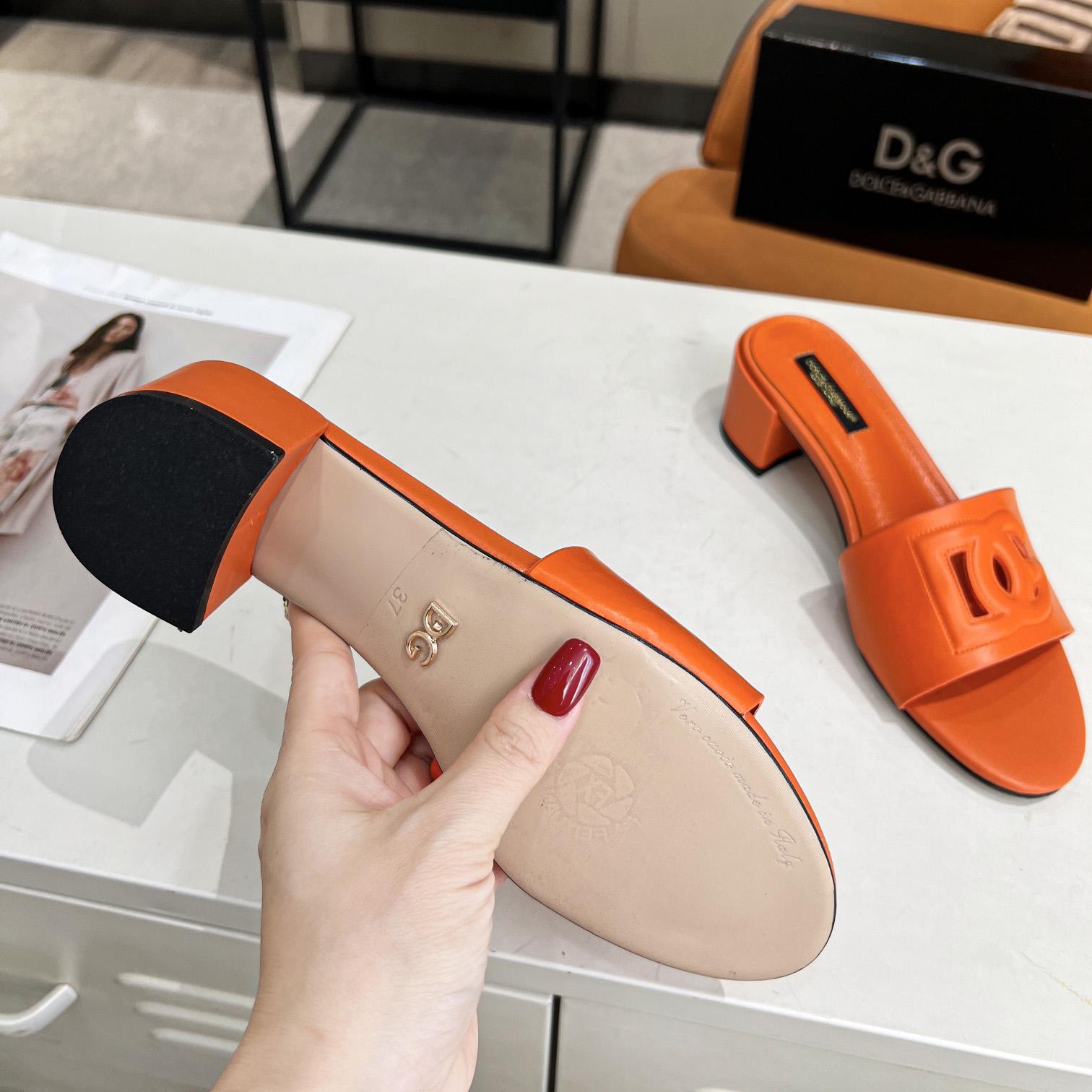 Dolce & Gabbana Calfskin Mules With DG Millennials Logo - EUR FASHION