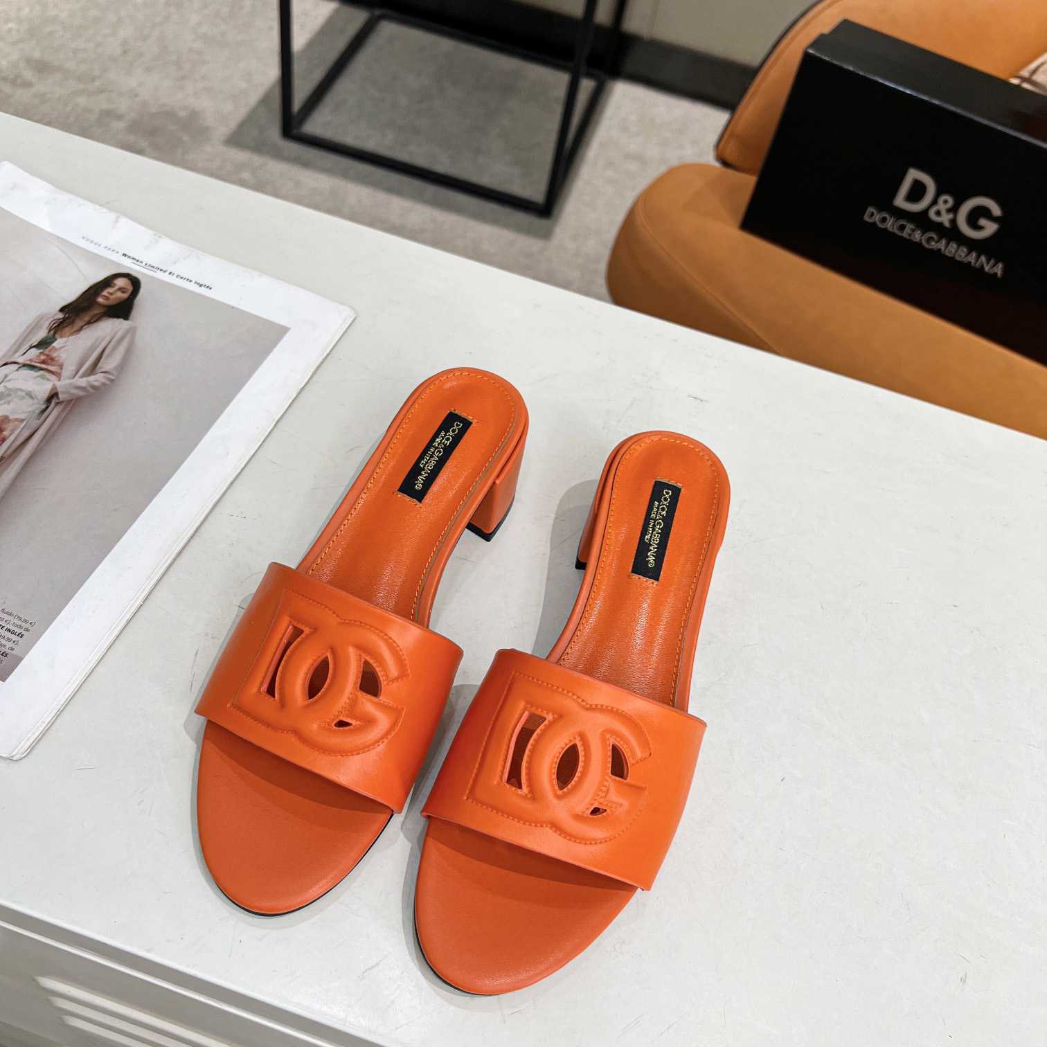 Dolce & Gabbana Calfskin Mules With DG Millennials Logo - EUR FASHION