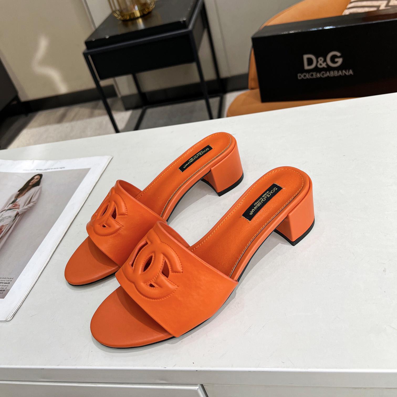 Dolce & Gabbana Calfskin Mules With DG Millennials Logo - EUR FASHION