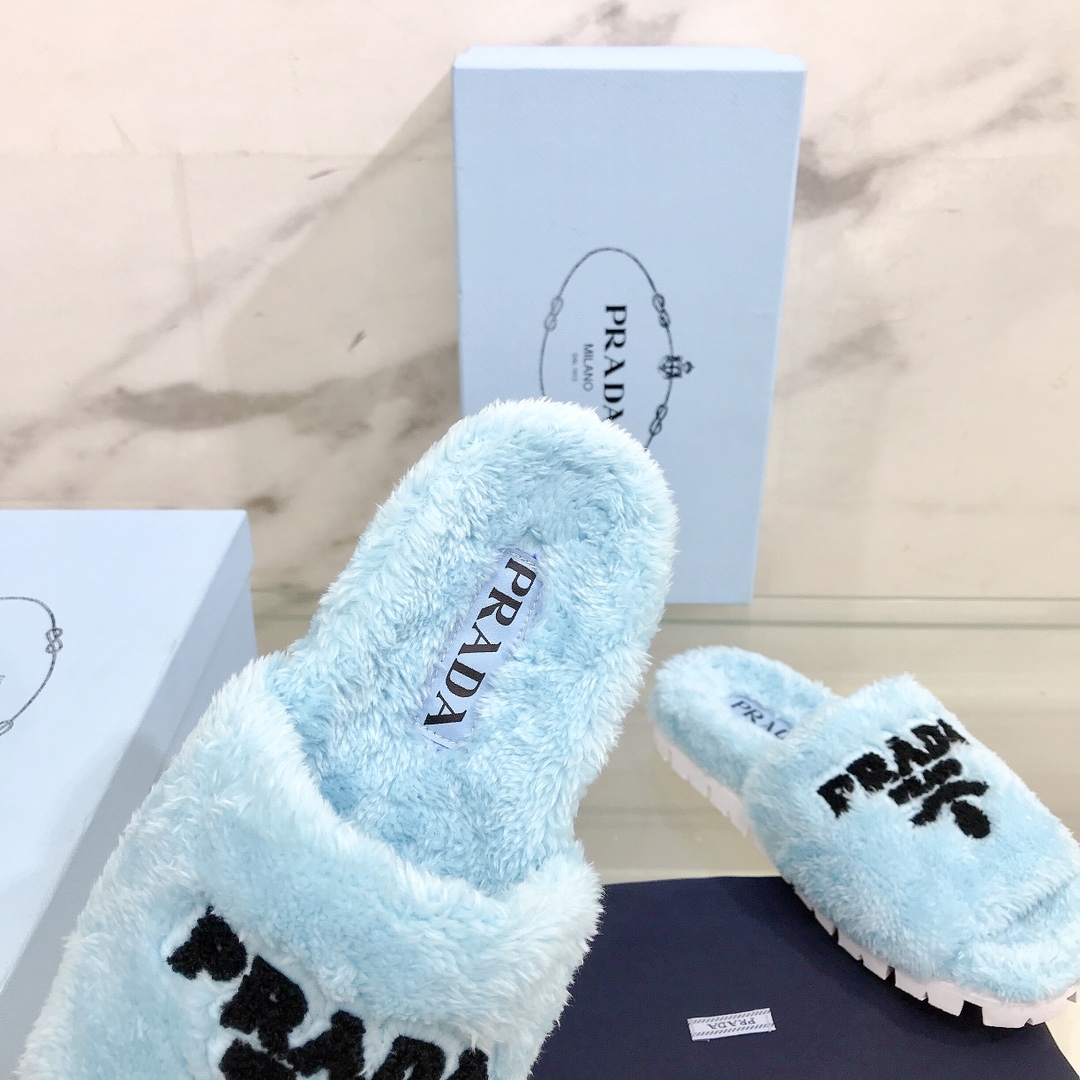 Prada Terry Cloth Slides - EUR FASHION