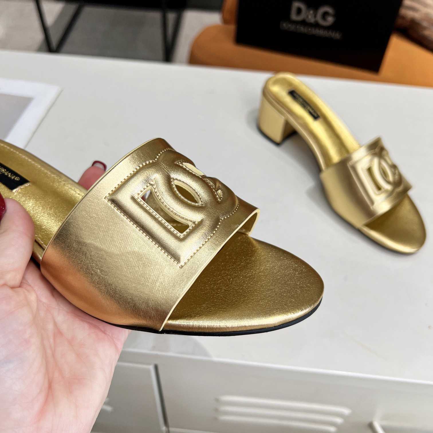 Dolce & Gabbana Calfskin Mules With DG Millennials Logo - EUR FASHION