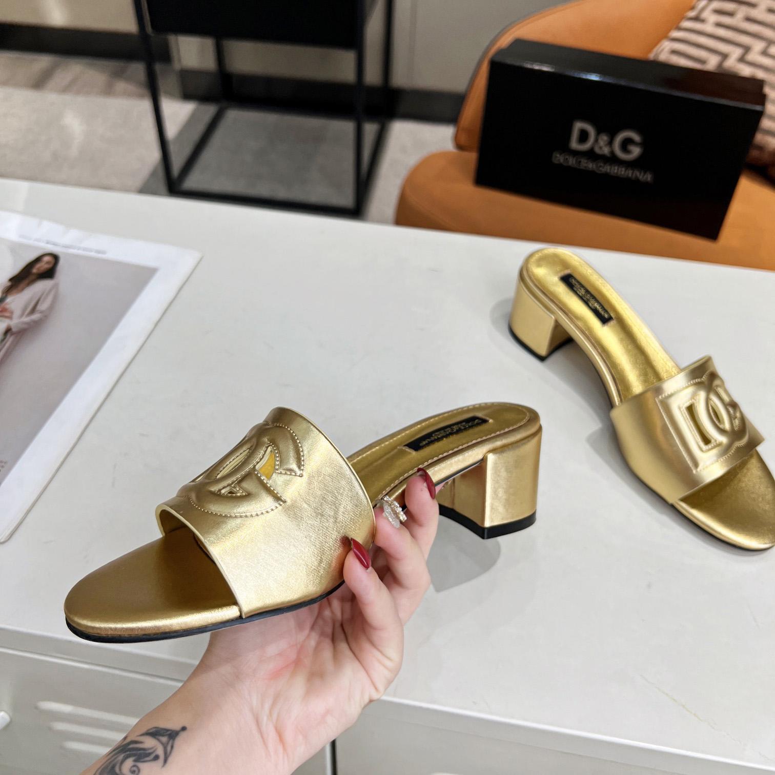 Dolce & Gabbana Calfskin Mules With DG Millennials Logo - EUR FASHION