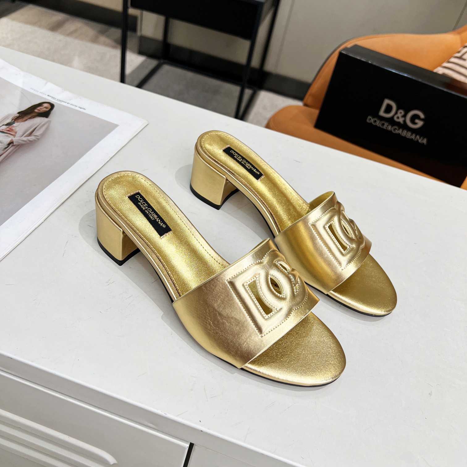 Dolce & Gabbana Calfskin Mules With DG Millennials Logo - EUR FASHION