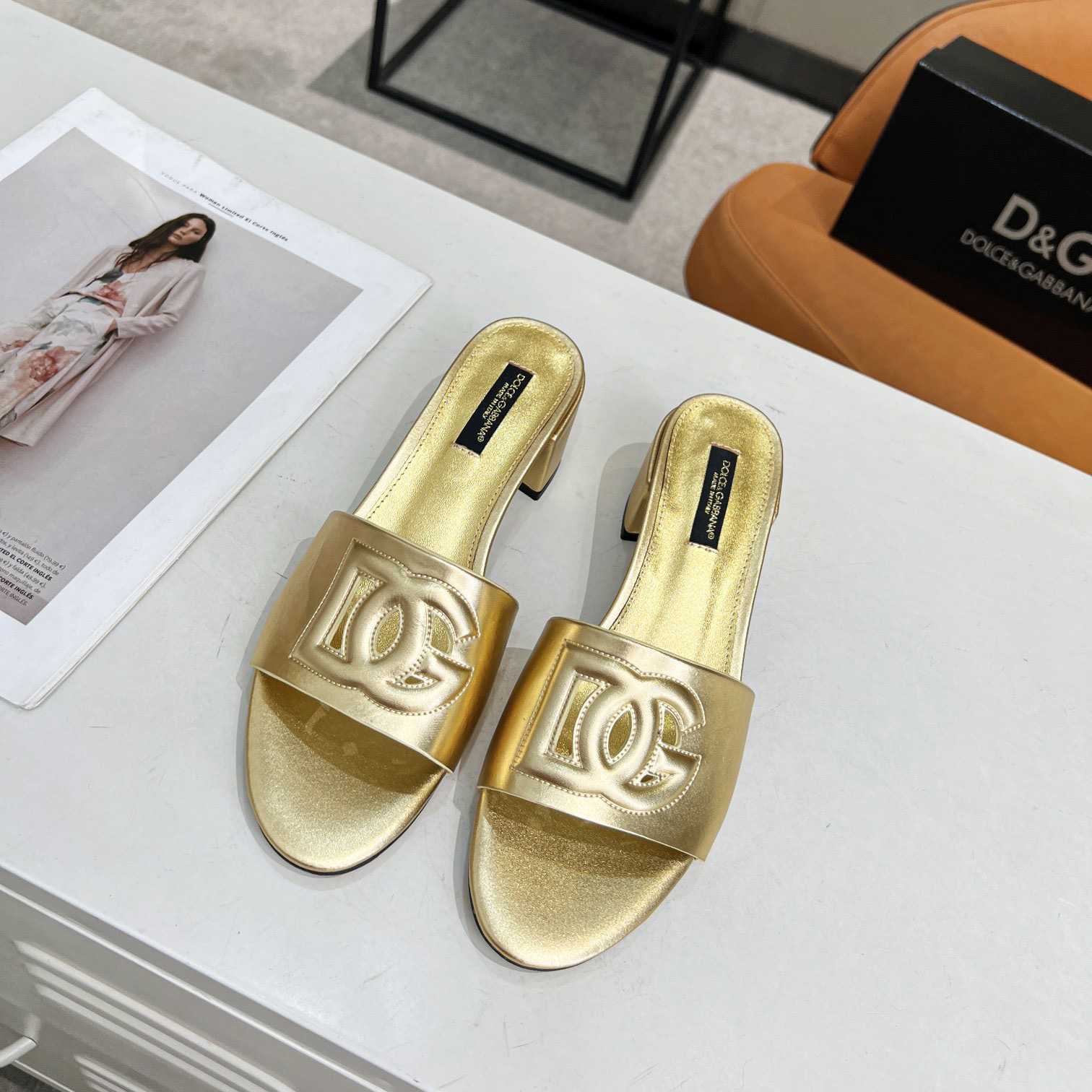 Dolce & Gabbana Calfskin Mules With DG Millennials Logo - EUR FASHION