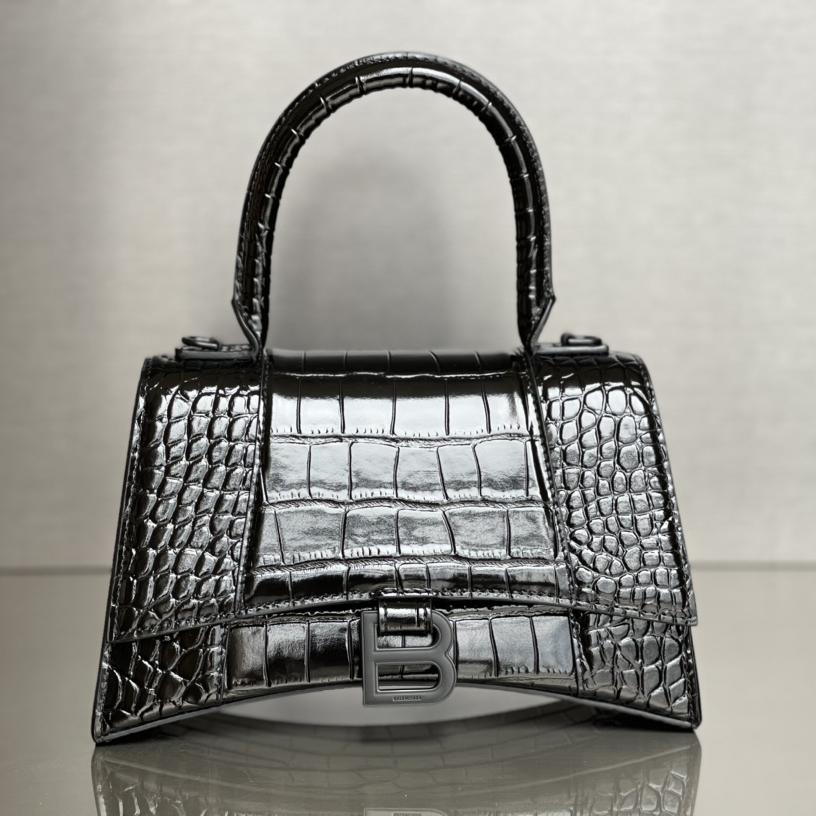 Balenciaga Degrade Crocodile Embossed Hourglass Small Crossbody Bag(23-10-24cm) - EUR FASHION