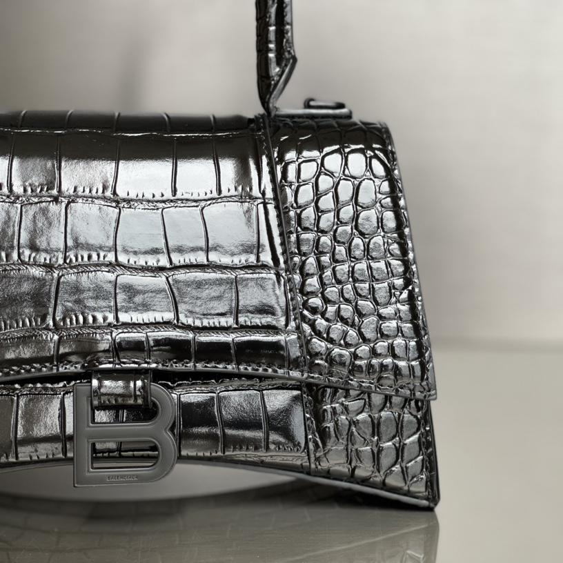 Balenciaga Degrade Crocodile Embossed Hourglass Small Crossbody Bag(23-10-24cm) - EUR FASHION