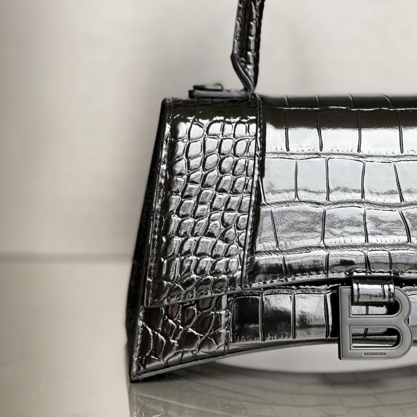 Balenciaga Degrade Crocodile Embossed Hourglass Small Crossbody Bag(23-10-24cm) - EUR FASHION