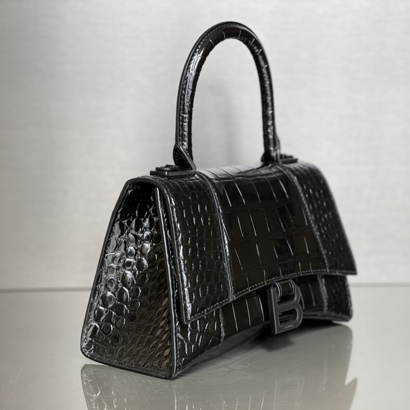 Balenciaga Degrade Crocodile Embossed Hourglass Small Crossbody Bag(23-10-24cm) - EUR FASHION