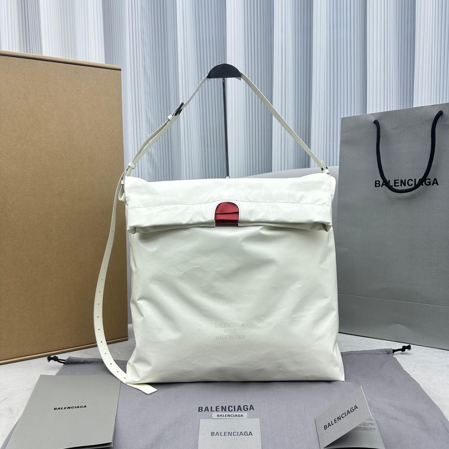 Balenciaga Trash Bag Large Pouch In White(37-40-52cm) - EUR FASHION