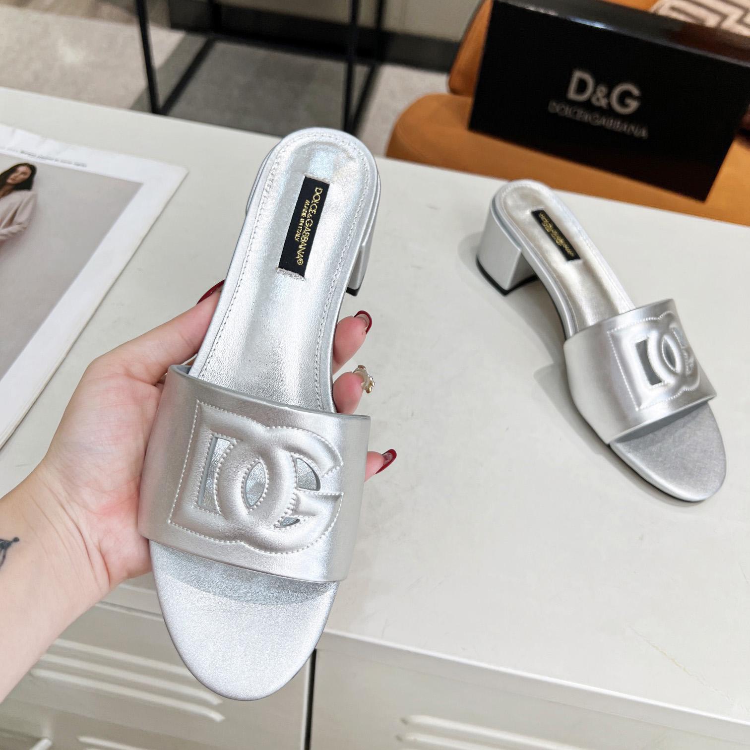 Dolce & Gabbana Calfskin Mules With DG Millennials Logo - EUR FASHION