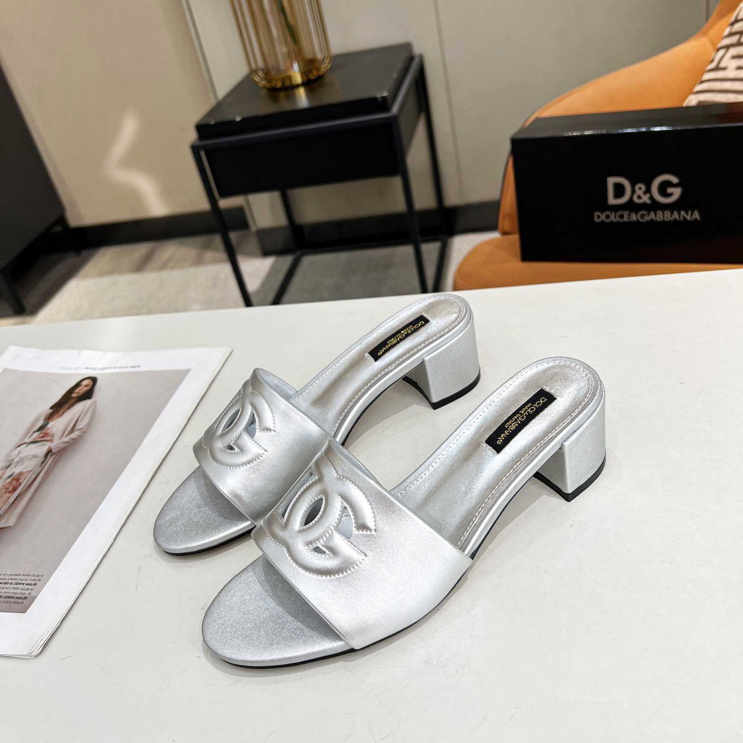 Dolce & Gabbana Calfskin Mules With DG Millennials Logo - EUR FASHION