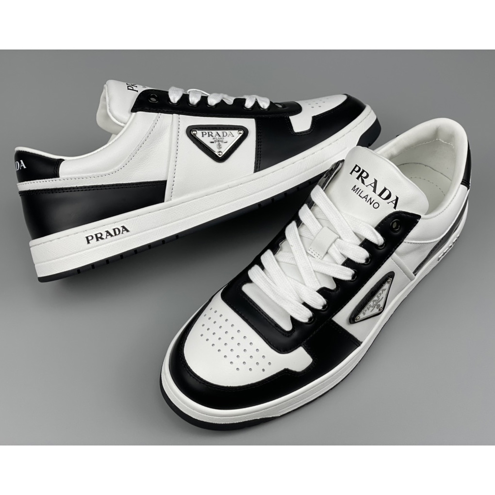 Prada Downtown Leather Sneakers - EUR FASHION