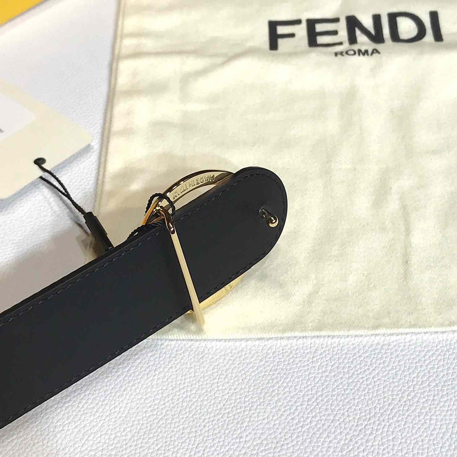 Fendi Black Leather Belt - EUR FASHION