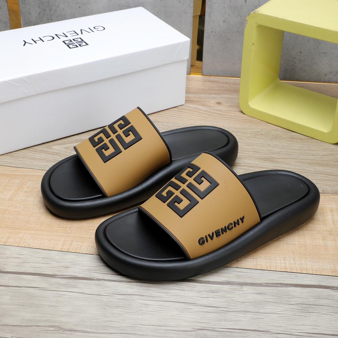 Givenchy 4G Logo Rubber Slides Sandals - EUR FASHION