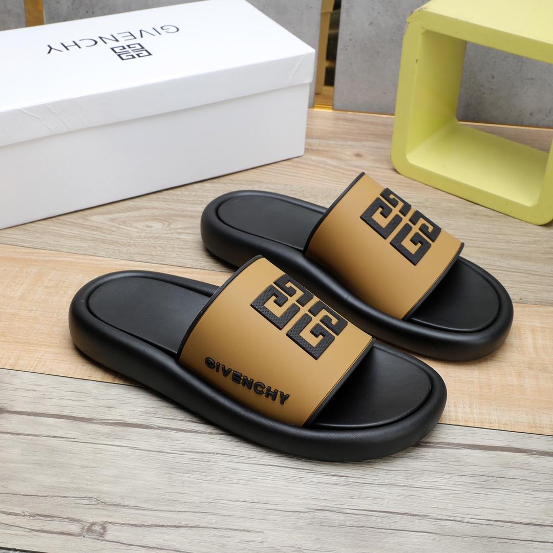 Givenchy 4G Logo Rubber Slides Sandals - EUR FASHION