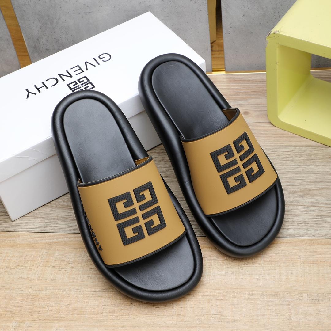 Givenchy 4G Logo Rubber Slides Sandals - EUR FASHION