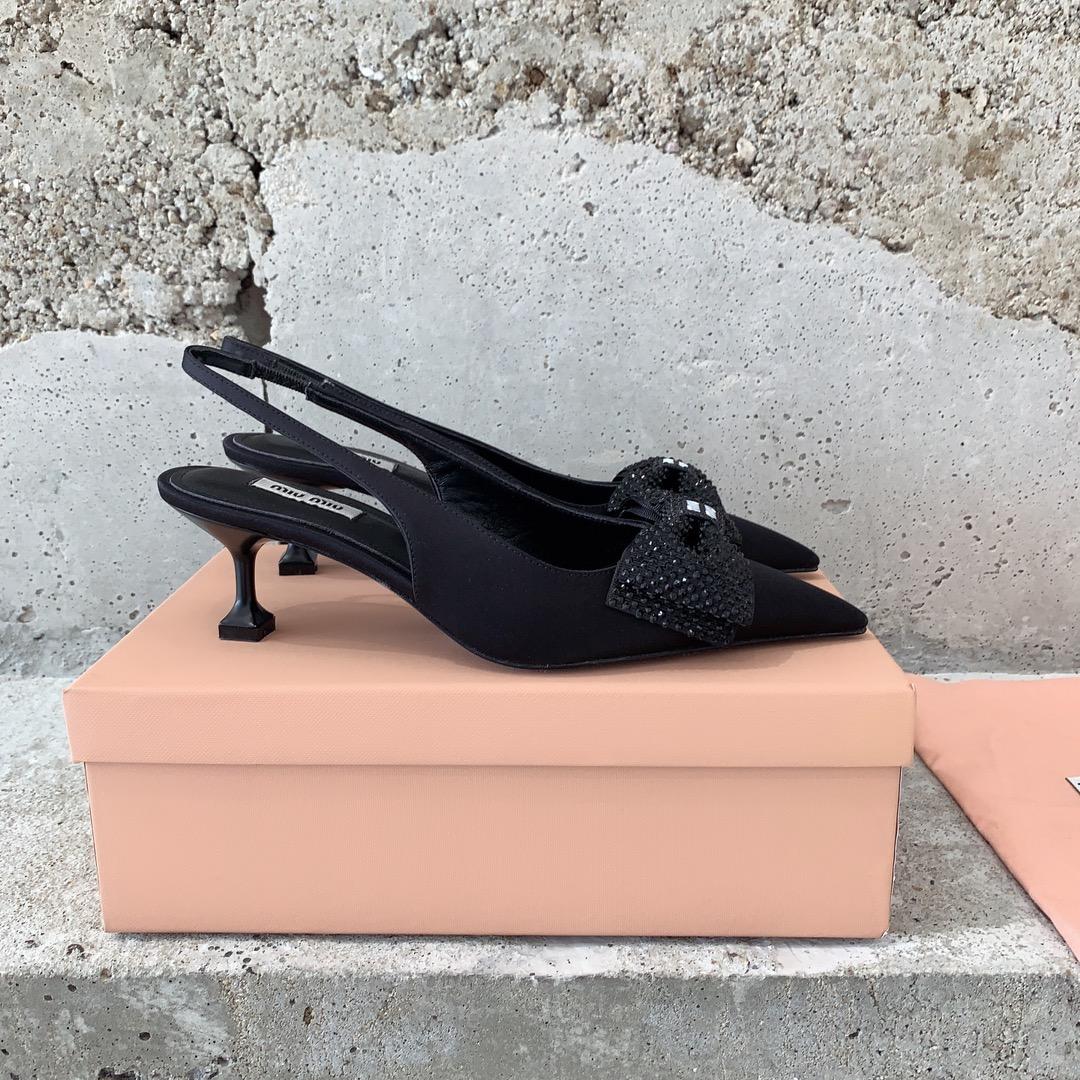 Miu Miu Satin Slingback Pumps - EUR FASHION