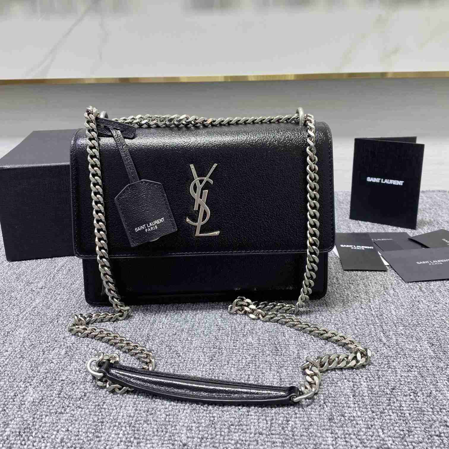 Saint Laurent Sunset Medium Chain Bag In Smooth Leather  - EUR FASHION