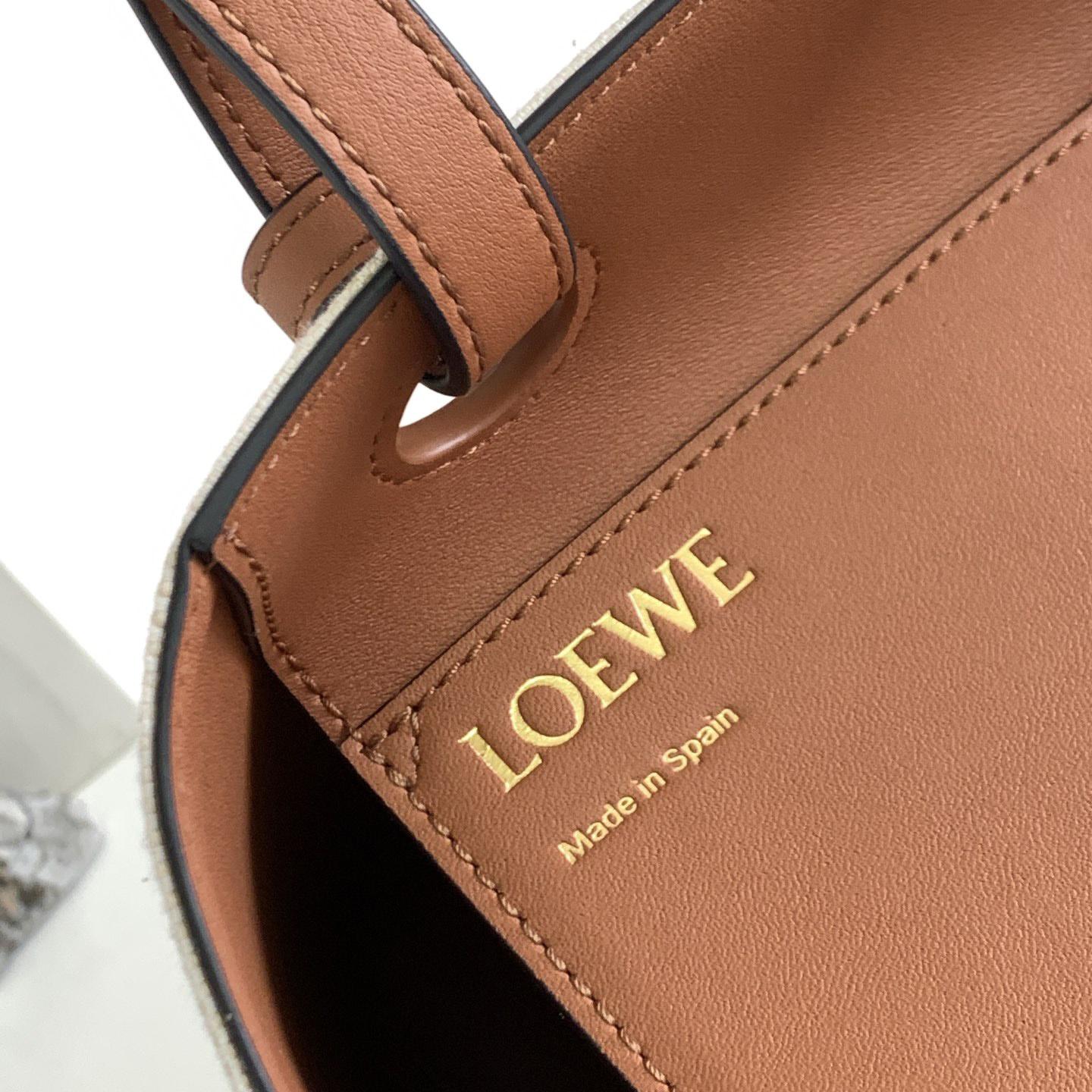 Loewe Small Anagram Tote Bag In Jacquard And Calfskin - EUR FASHION