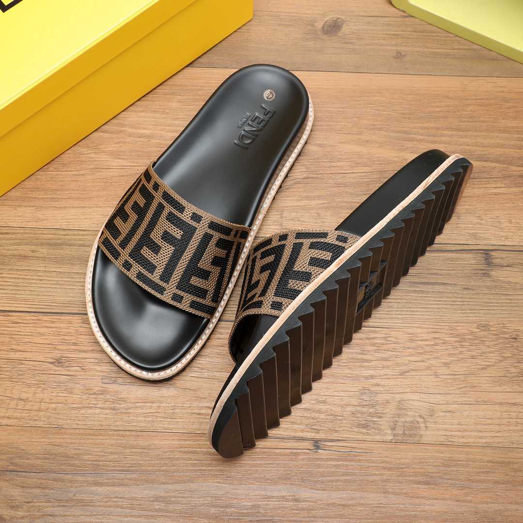 Fendi FF Logo Slides - EUR FASHION