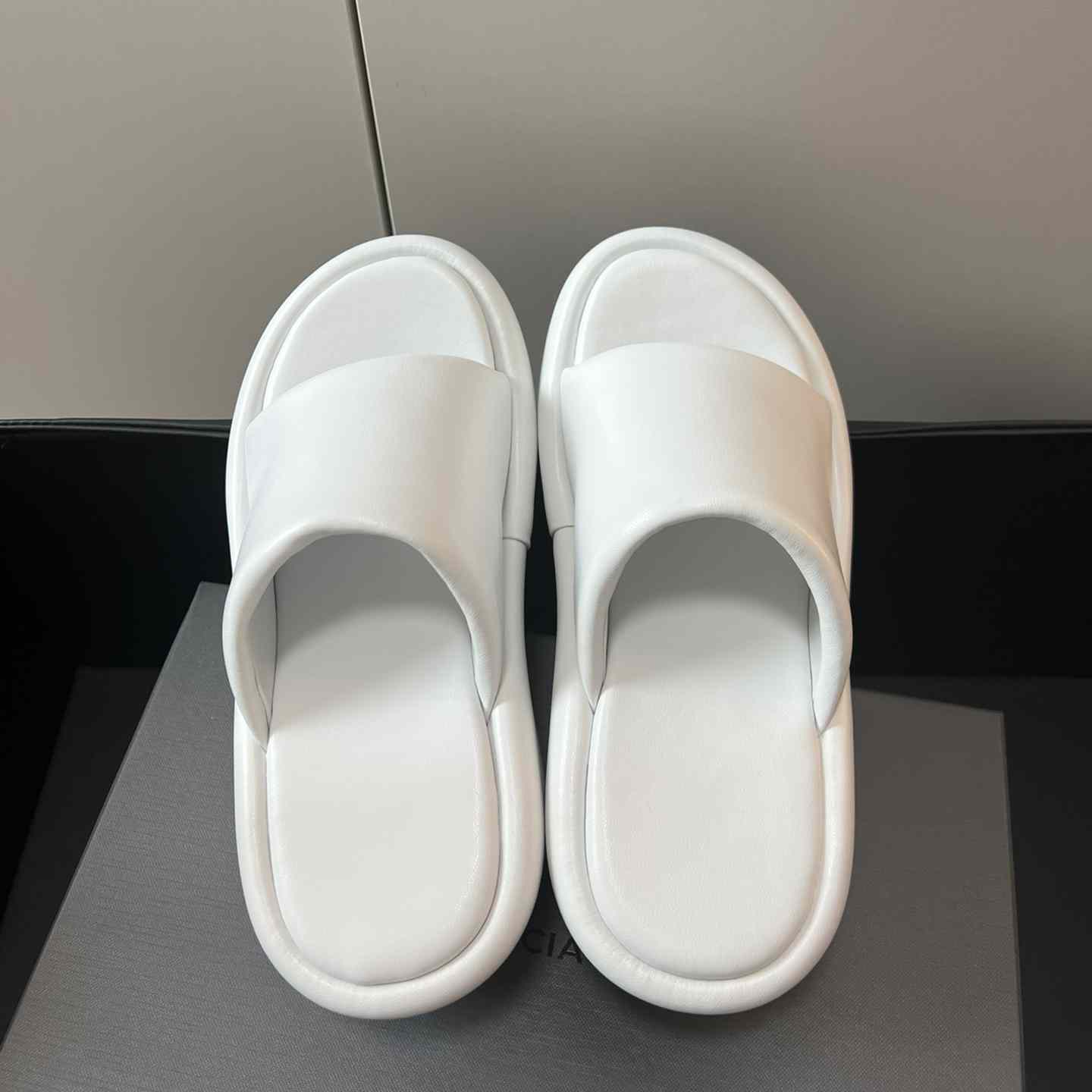 Balenciaga White Rise Wedge Sandals - EUR FASHION