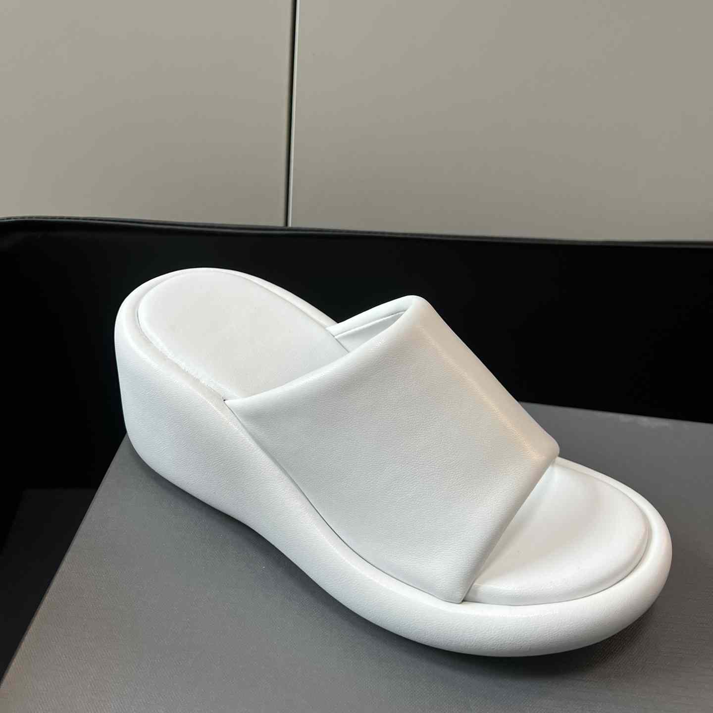 Balenciaga White Rise Wedge Sandals - EUR FASHION