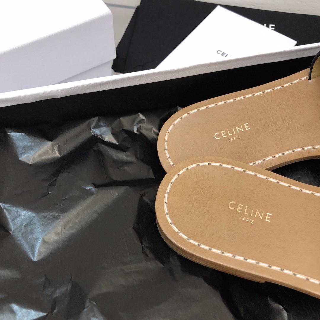 Celine Triomphe Mule In Calfskin - EUR FASHION