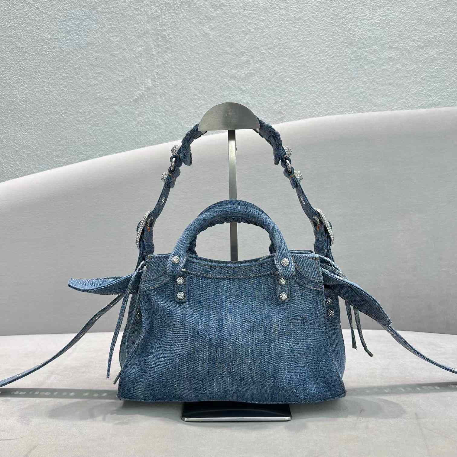 Balenciaga Neo Cagole XS Handbag In Denim - EUR FASHION