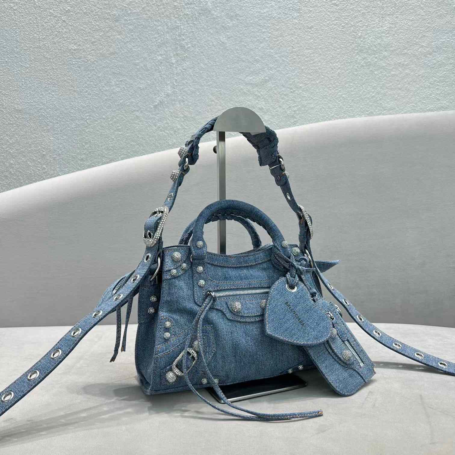 Balenciaga Neo Cagole XS Handbag In Denim - EUR FASHION