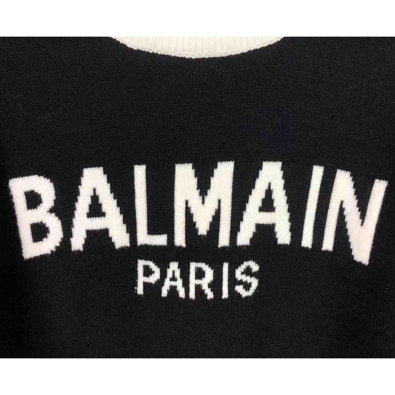 Balmain Wool Jumper With Balmain Logo - EUR FASHION