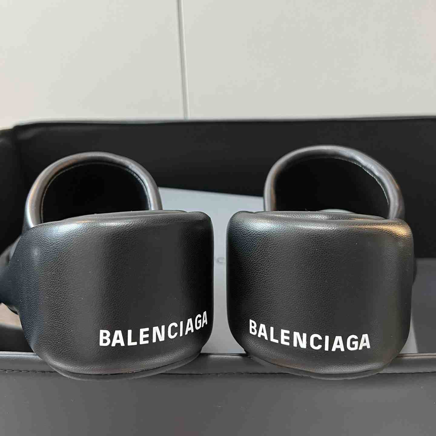 Balenciaga Black Rise Wedge Sandals - EUR FASHION