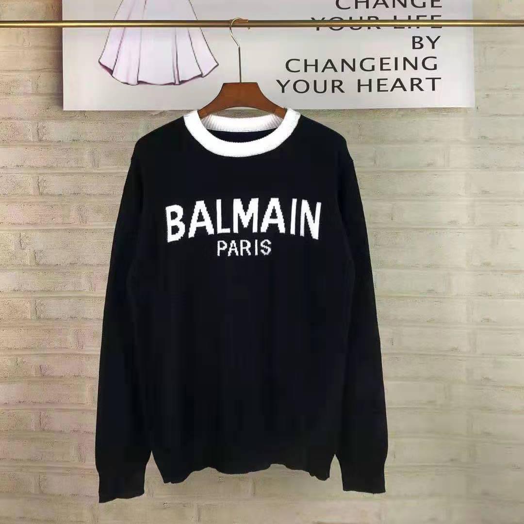 Balmain Wool Jumper With Balmain Logo - EUR FASHION