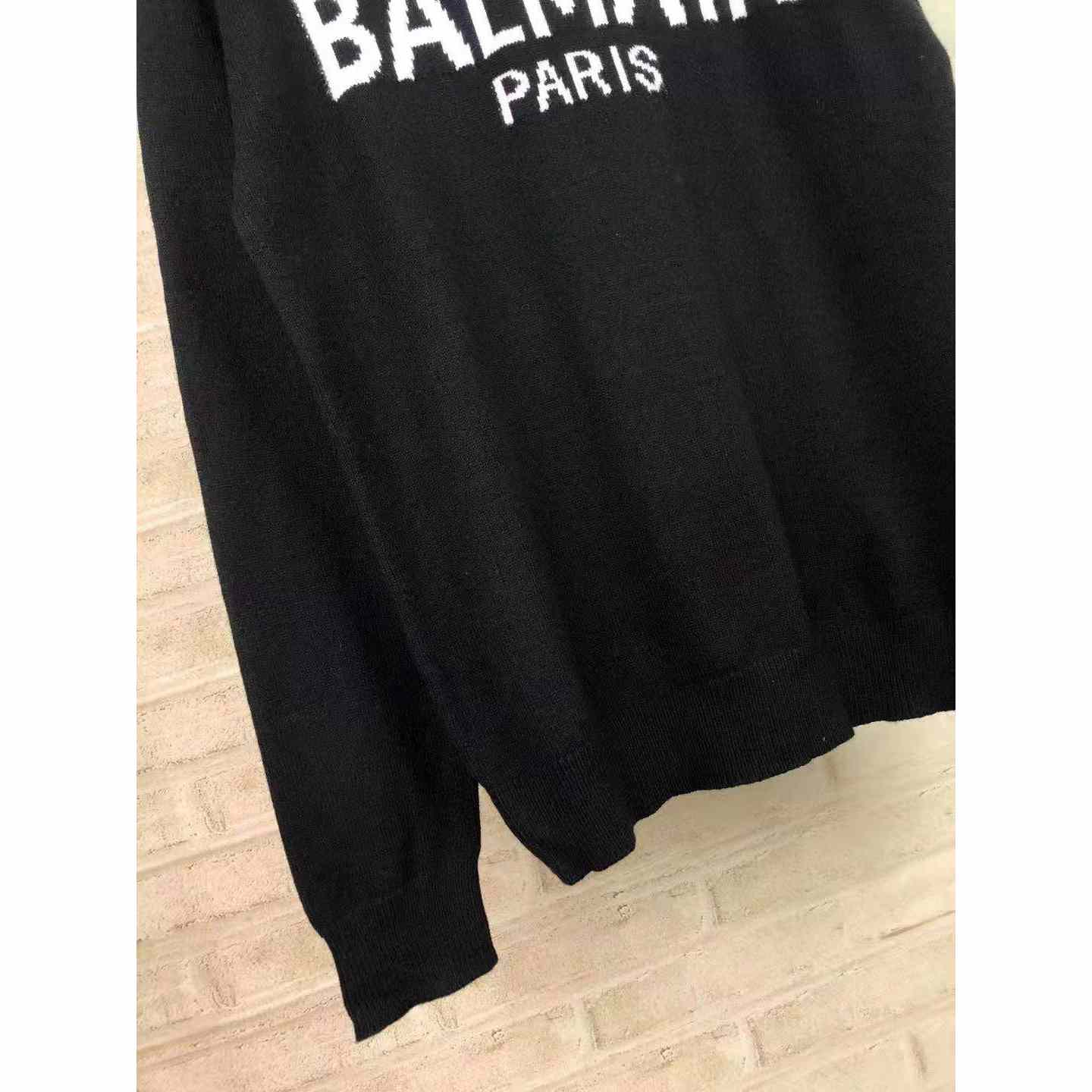 Balmain Wool Jumper With Balmain Logo - EUR FASHION