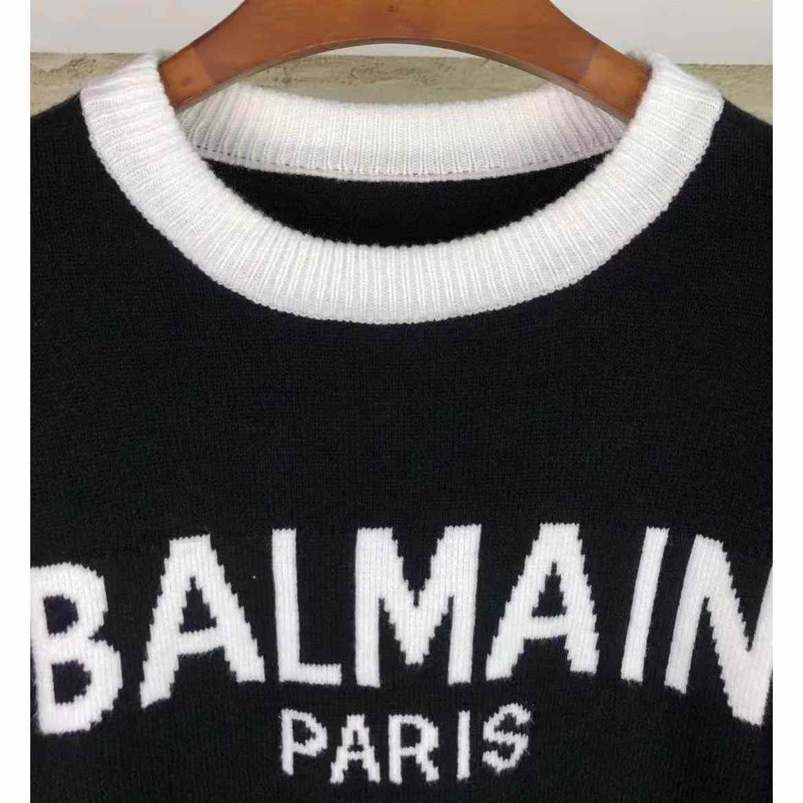 Balmain Wool Jumper With Balmain Logo - EUR FASHION