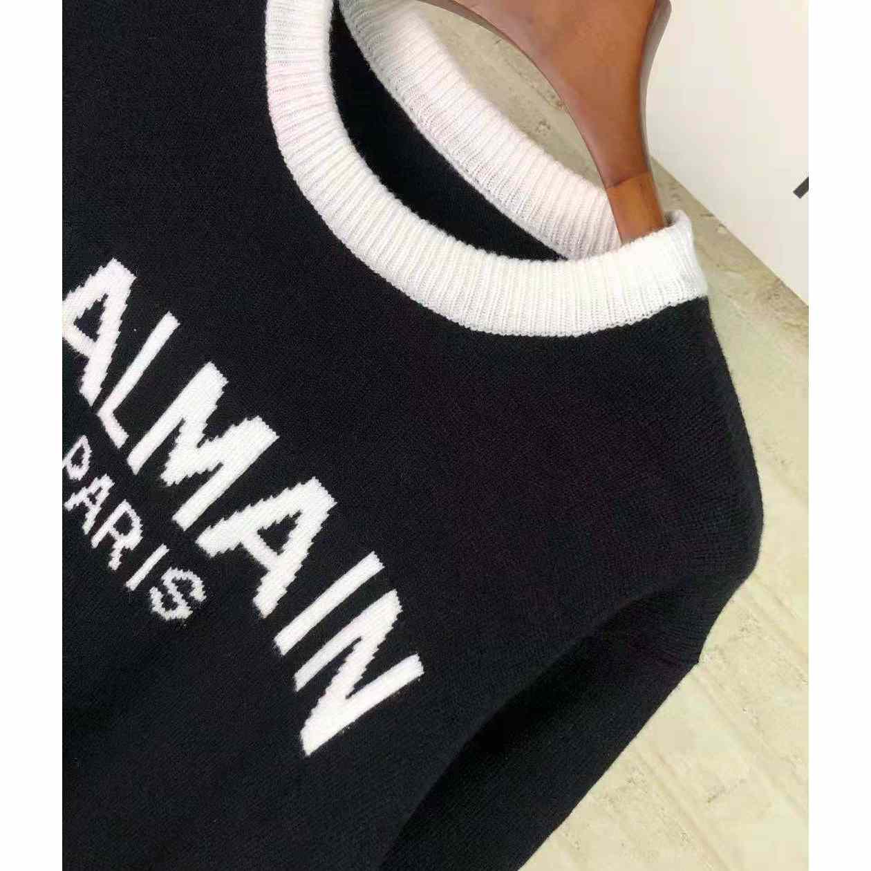 Balmain Wool Jumper With Balmain Logo - EUR FASHION