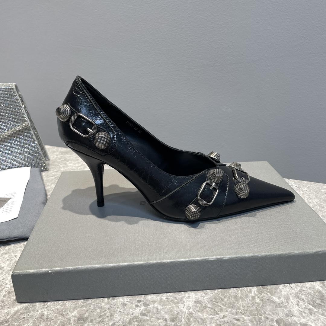 Balenciaga Cagole 90mm Pump In Black - EUR FASHION